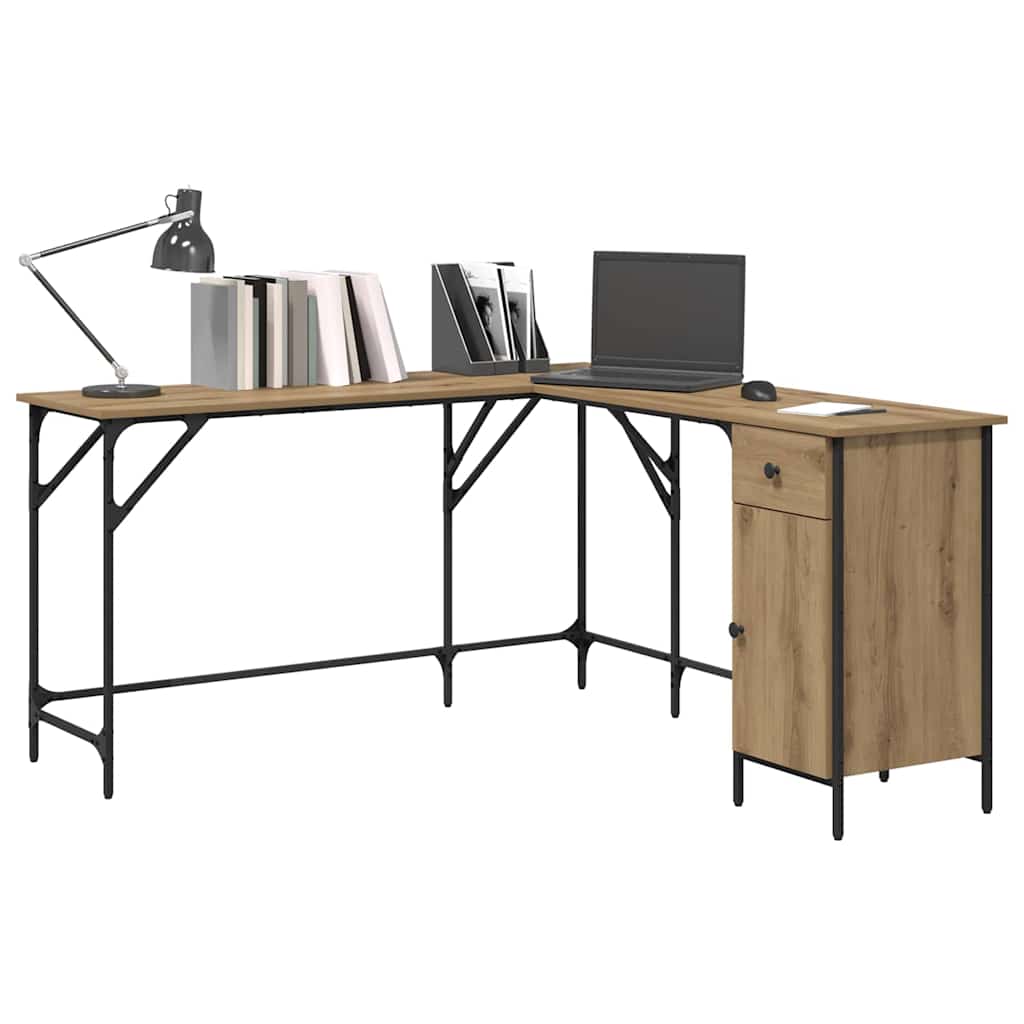 Skrivebord Artisan Eik 141 x 141 x 75 cm Konstruert tre