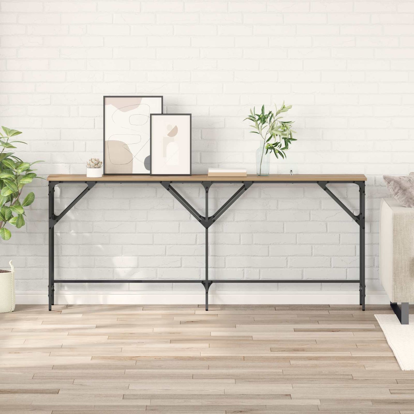 Konsollbord Artisan Eik 180 x 30 x 75 cm Konstruert tre