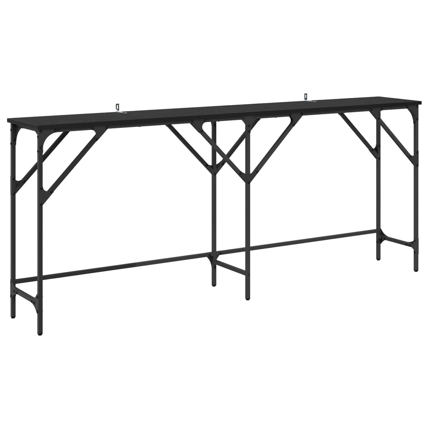 Konsollbord Svart Eik 180 x 30 x 75 cm Konstruert tre