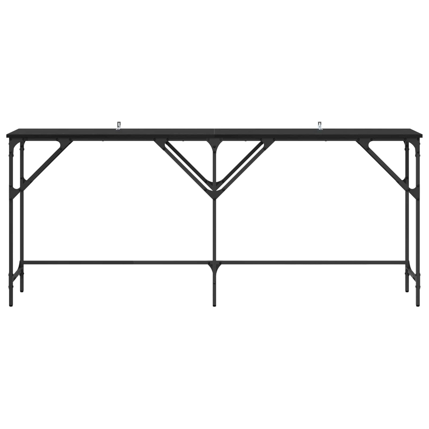 Konsollbord Svart Eik 180 x 30 x 75 cm Konstruert tre