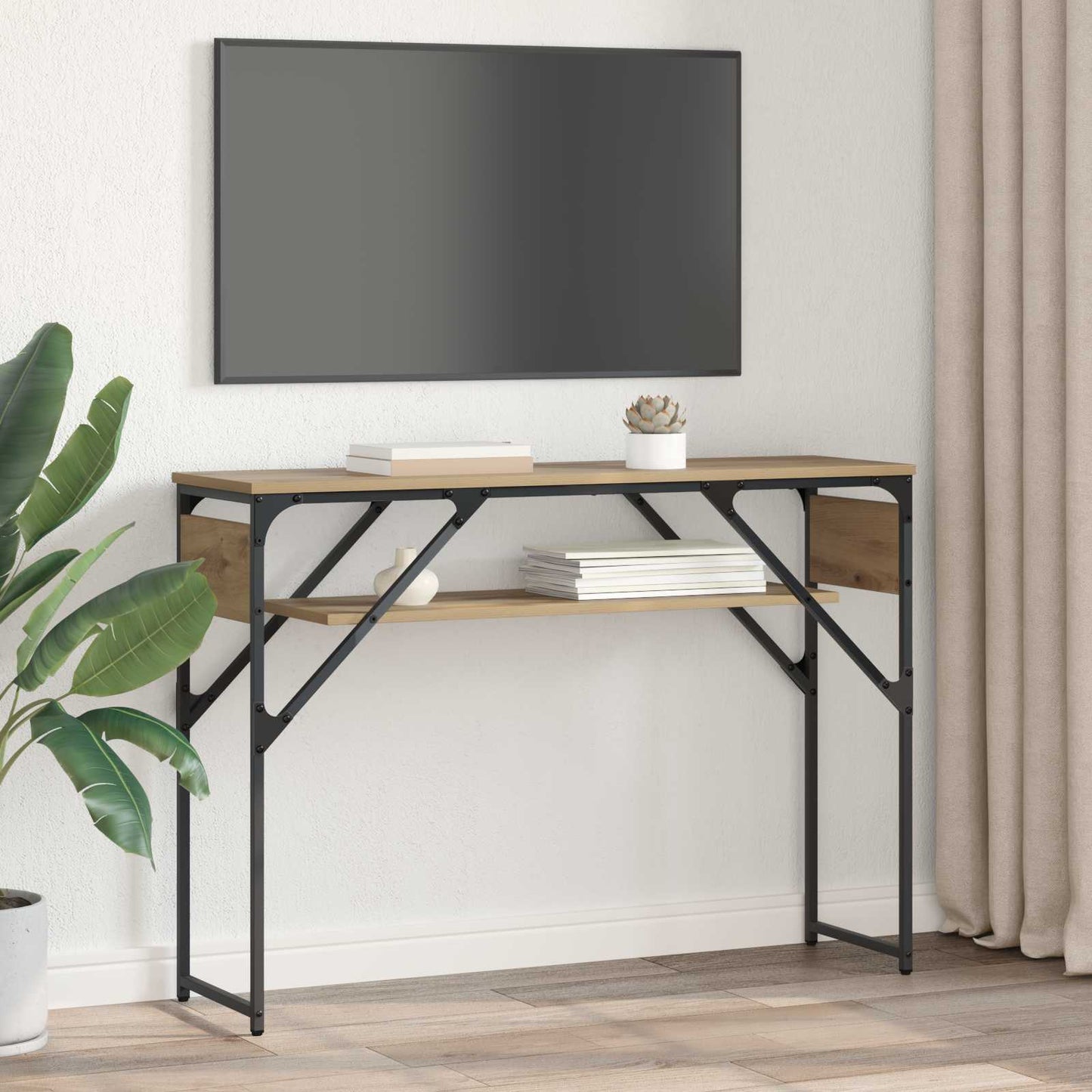 Konsollbord Artisan Eik Konstruert tre 105x30x75cm