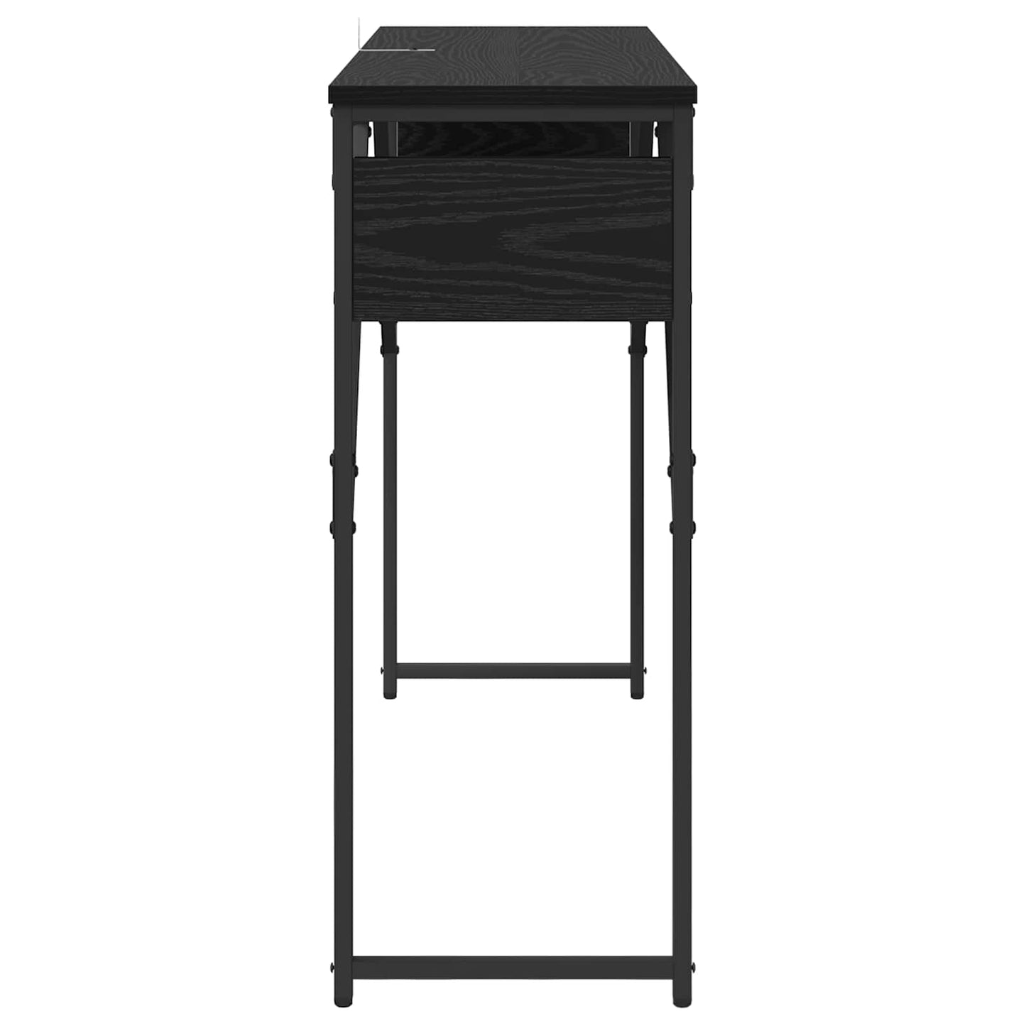 Konsollbord Svart Eik 105x30x75cm Konstruert tre