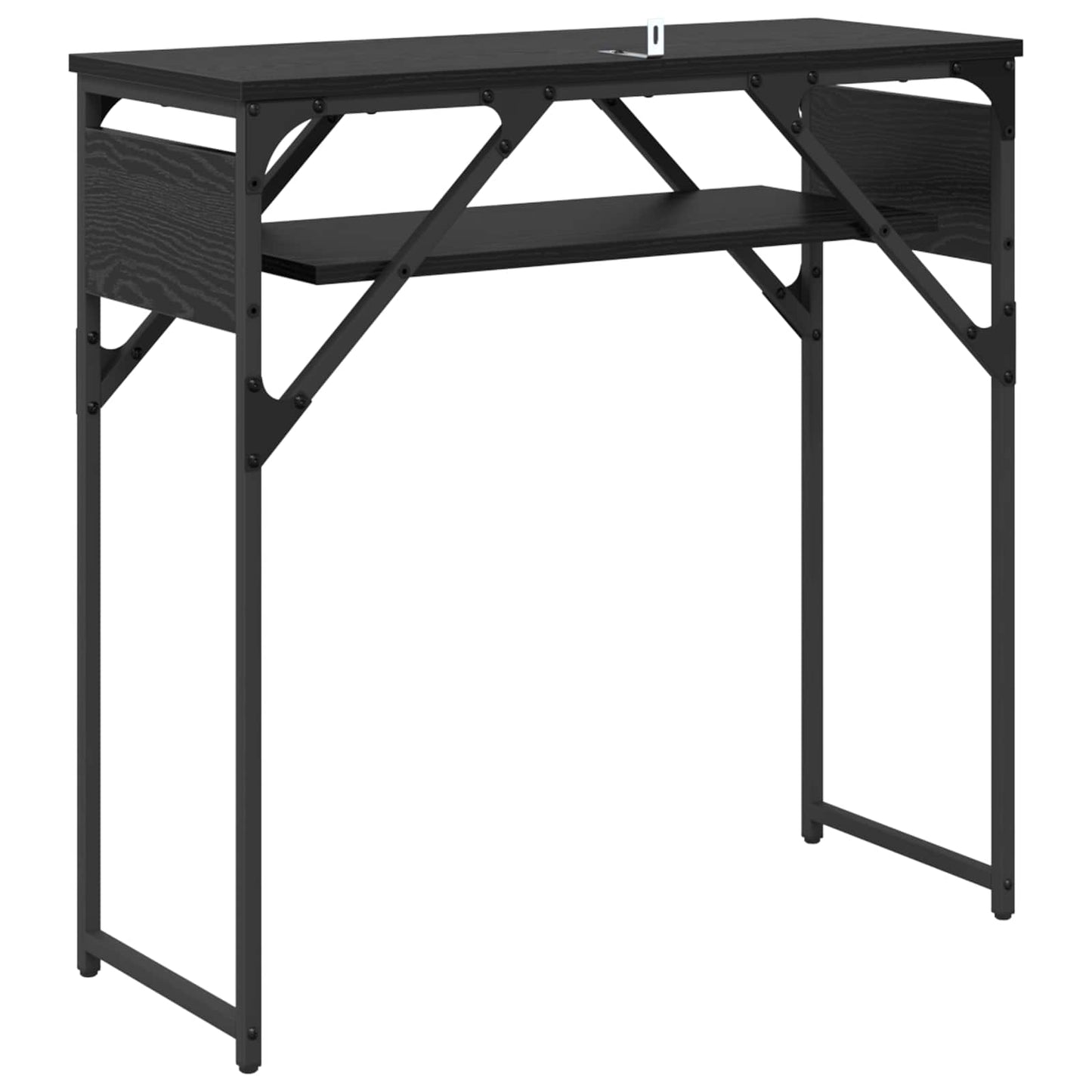 Konsollbord Svart Eik 75x30x75cm Konstruert tre