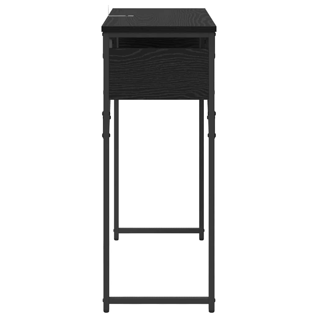 Konsollbord Svart Eik 75x30x75cm Konstruert tre