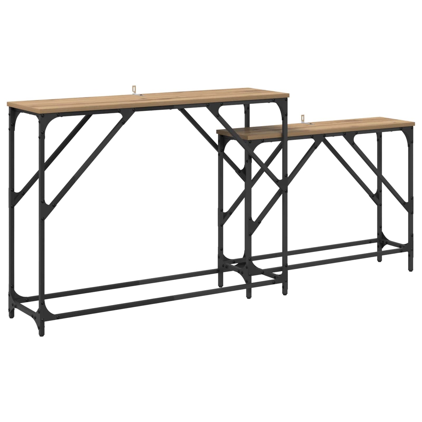Konsollbord 2 stk. Artisan Eik 100 x 28 x 75 cm Konstruert tre