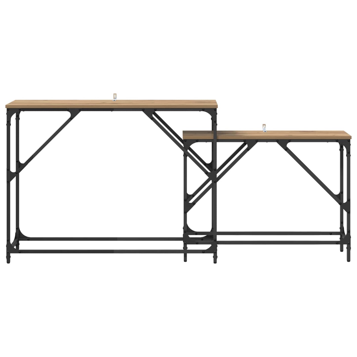 Konsollbord 2 stk. Artisan Eik 100 x 28 x 75 cm Konstruert tre
