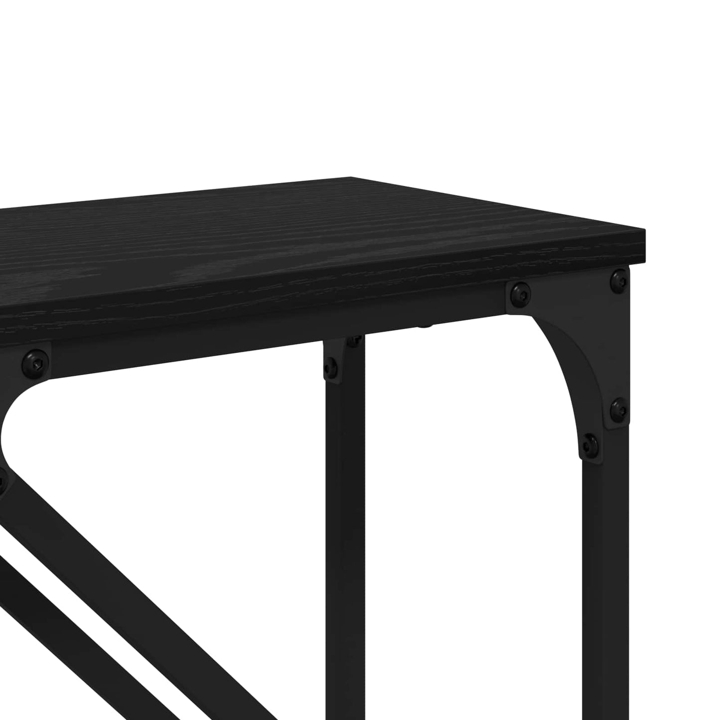 Konsollbord 2 pcs Svart Eik 100 x 28 x 75 cm Konstruert tre