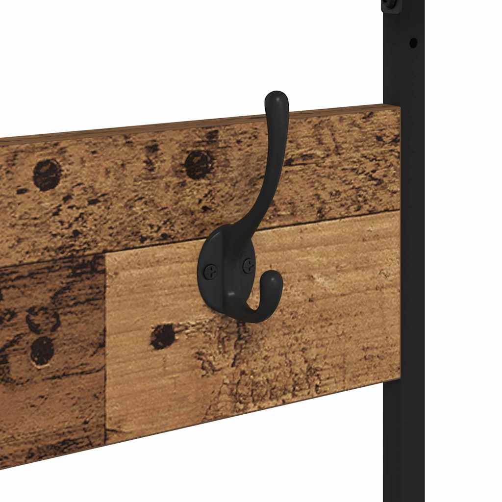 Klesstativ med hylle Gamle tre 100 x 41 x 184 cm Konstruert tre