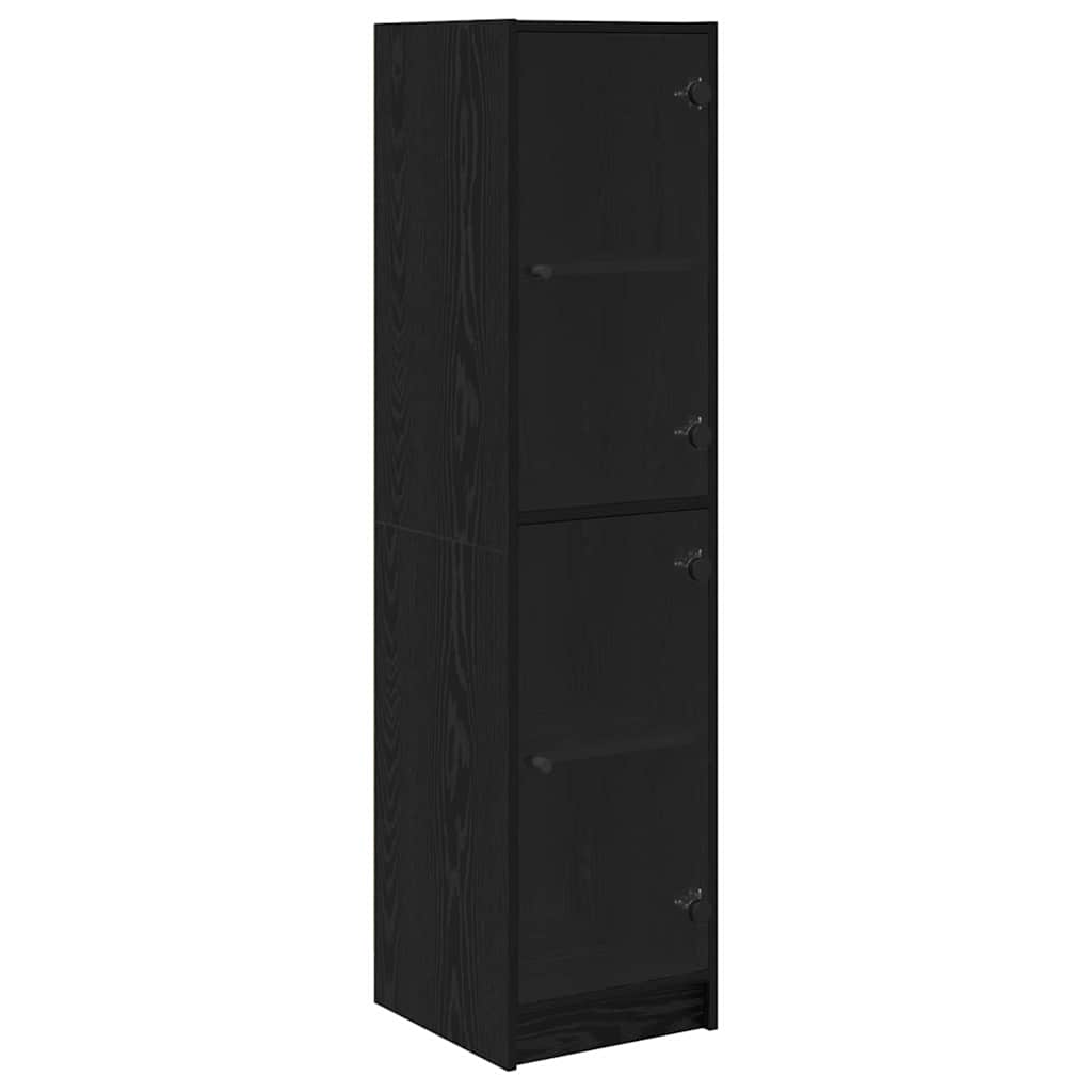 Høyskap Svart Eik 35 x 37 x 142 cm Konstruert tre
