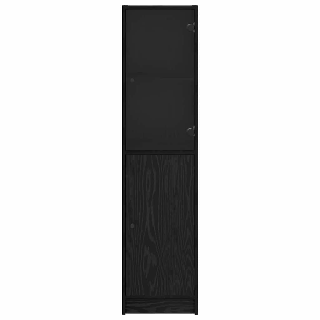 Høyskap Svart Eik 35 x 37 x 142 cm Konstruert tre