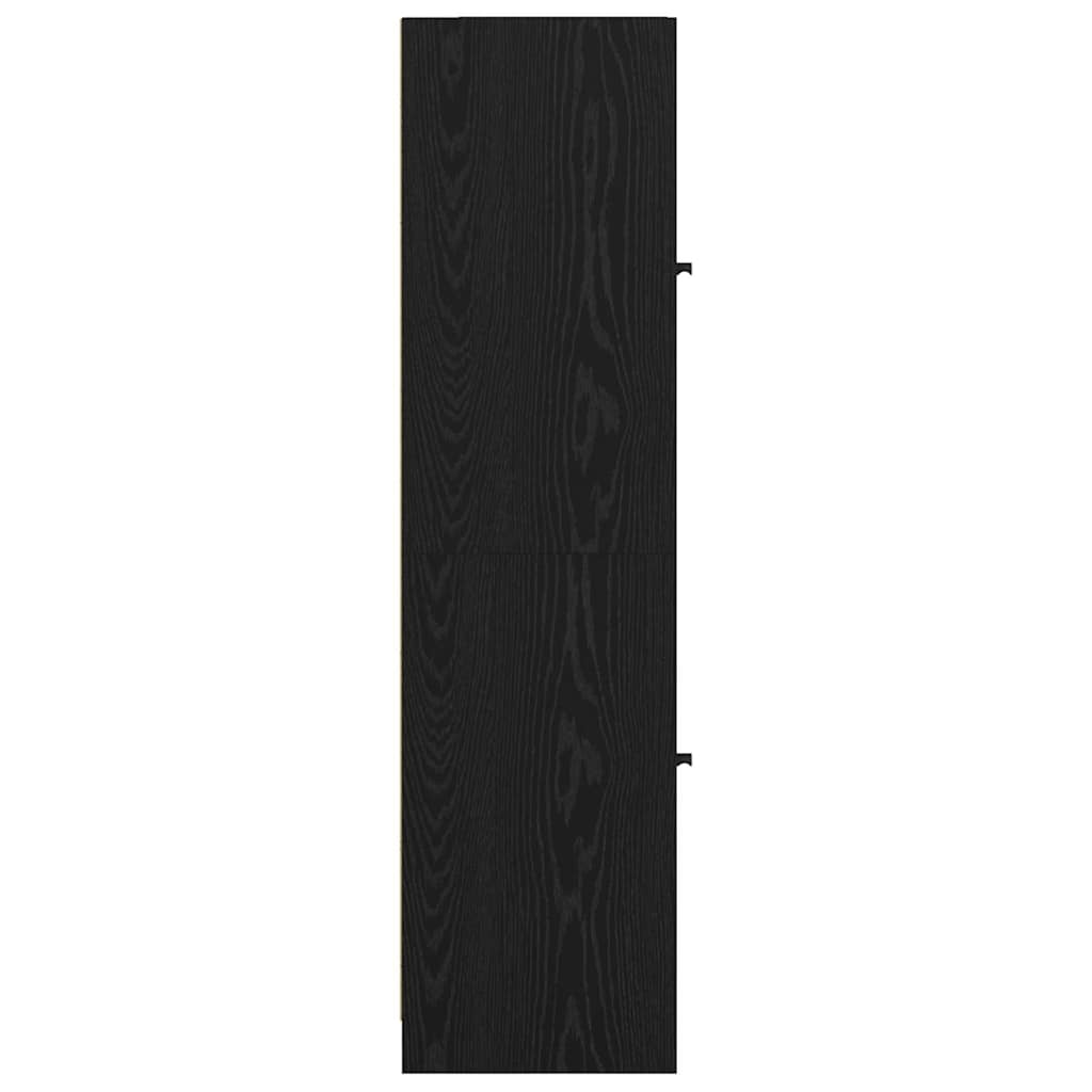 Høyskap Svart Eik 35 x 37 x 142 cm Konstruert tre