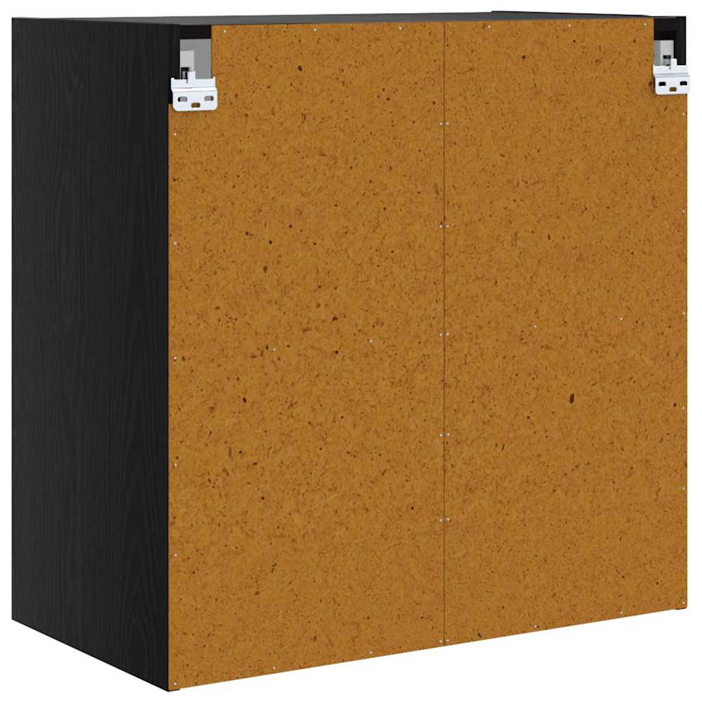 Veggskap Veggmontert Svart Eik 68 x 37 x 68,5 cm Konstruert tre