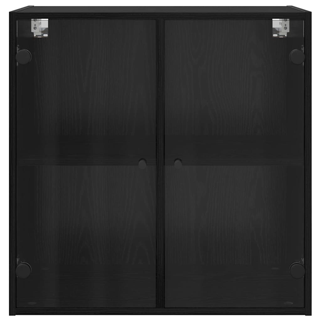 Veggskap Veggmontert Svart Eik 68 x 37 x 68,5 cm Konstruert tre