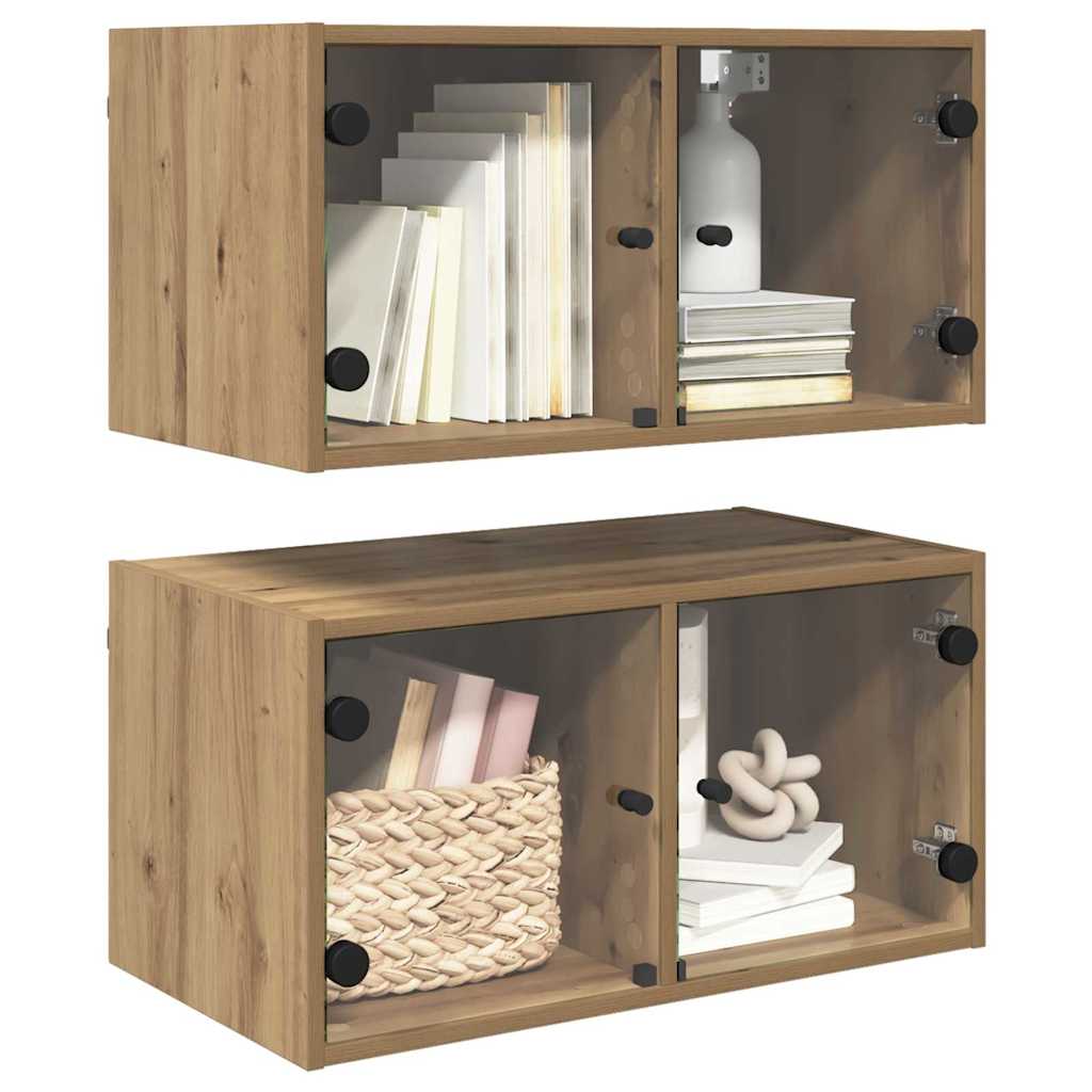 Vegghotell 2 pcs Artisan Eik 68 x 37 x 35 cm Konstruert tre