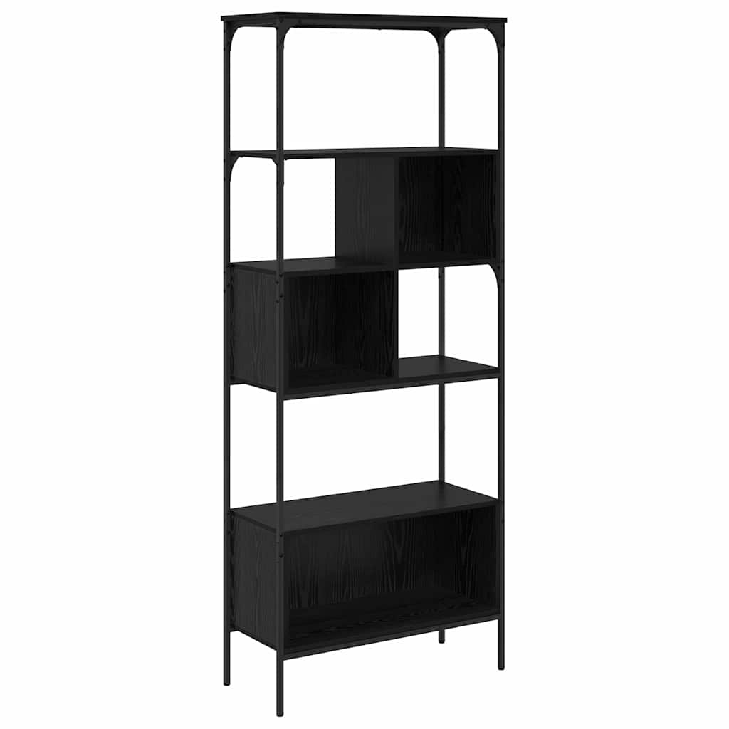 Bokhylle Svart Eik 76 x 33 x 188,5 cm Konstruert tre