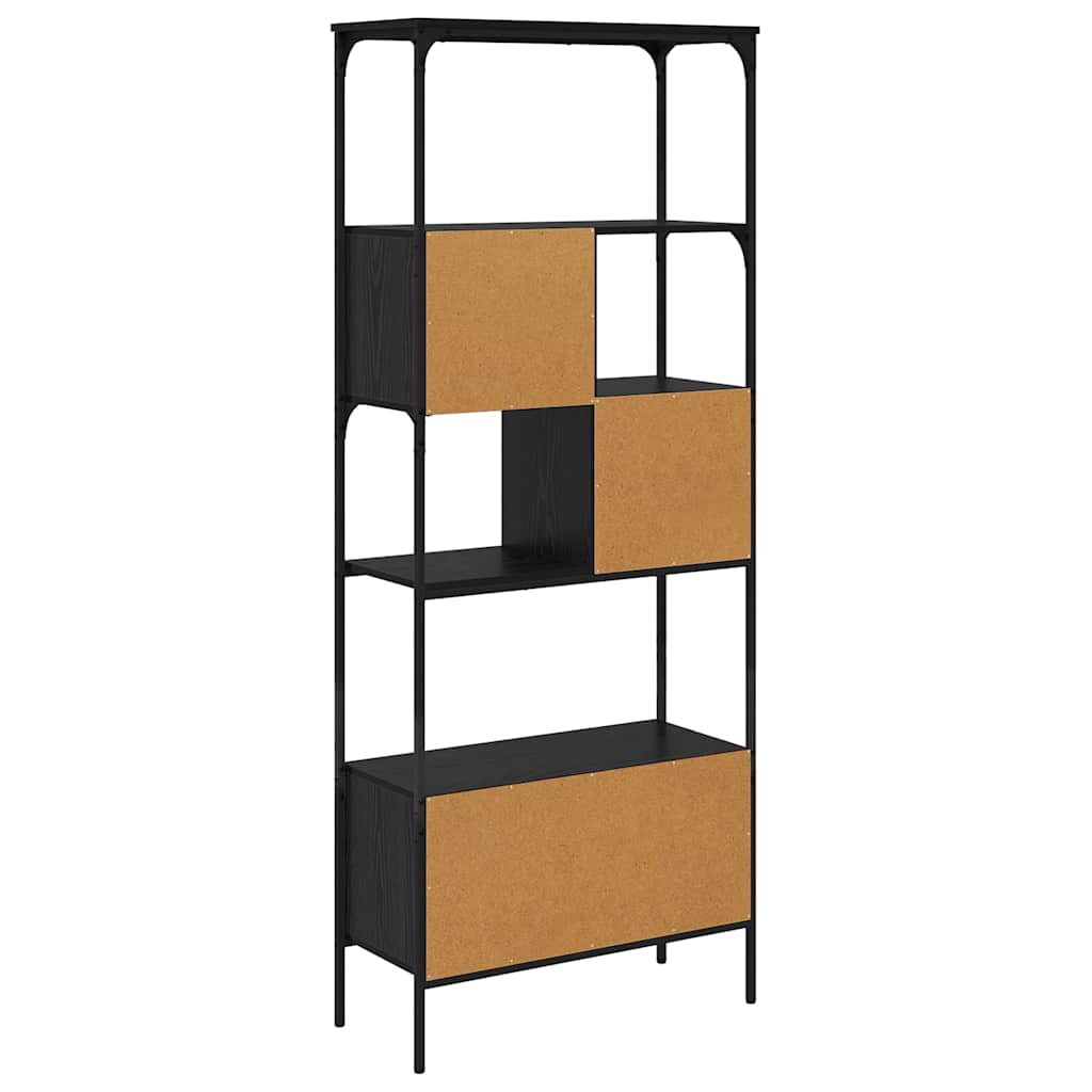 Bokhylle Svart Eik 76 x 33 x 188,5 cm Konstruert tre