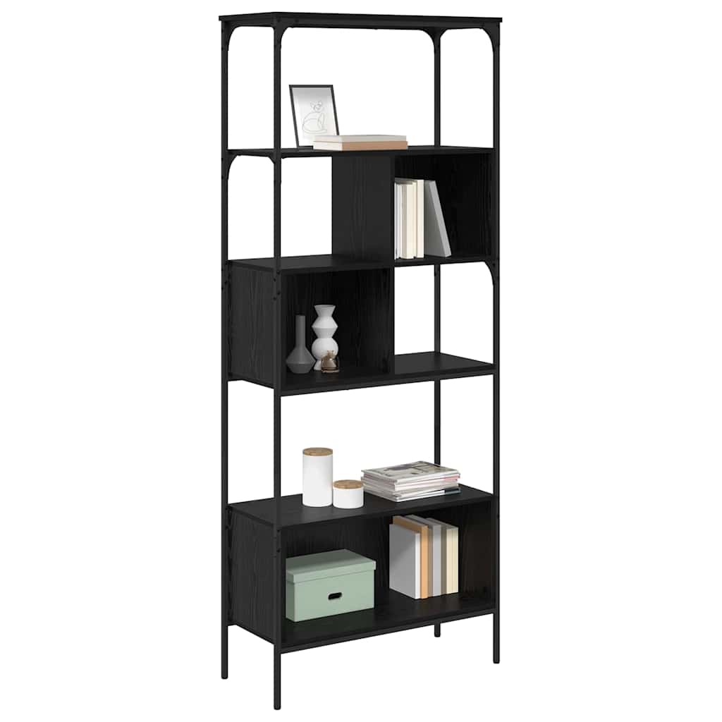 Bokhylle Svart Eik 76 x 33 x 188,5 cm Konstruert tre
