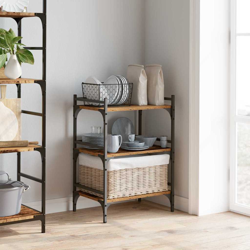 Kjøkkenvogn Gamle tre 50 x 35 x 75.5 cm Konstruert tre