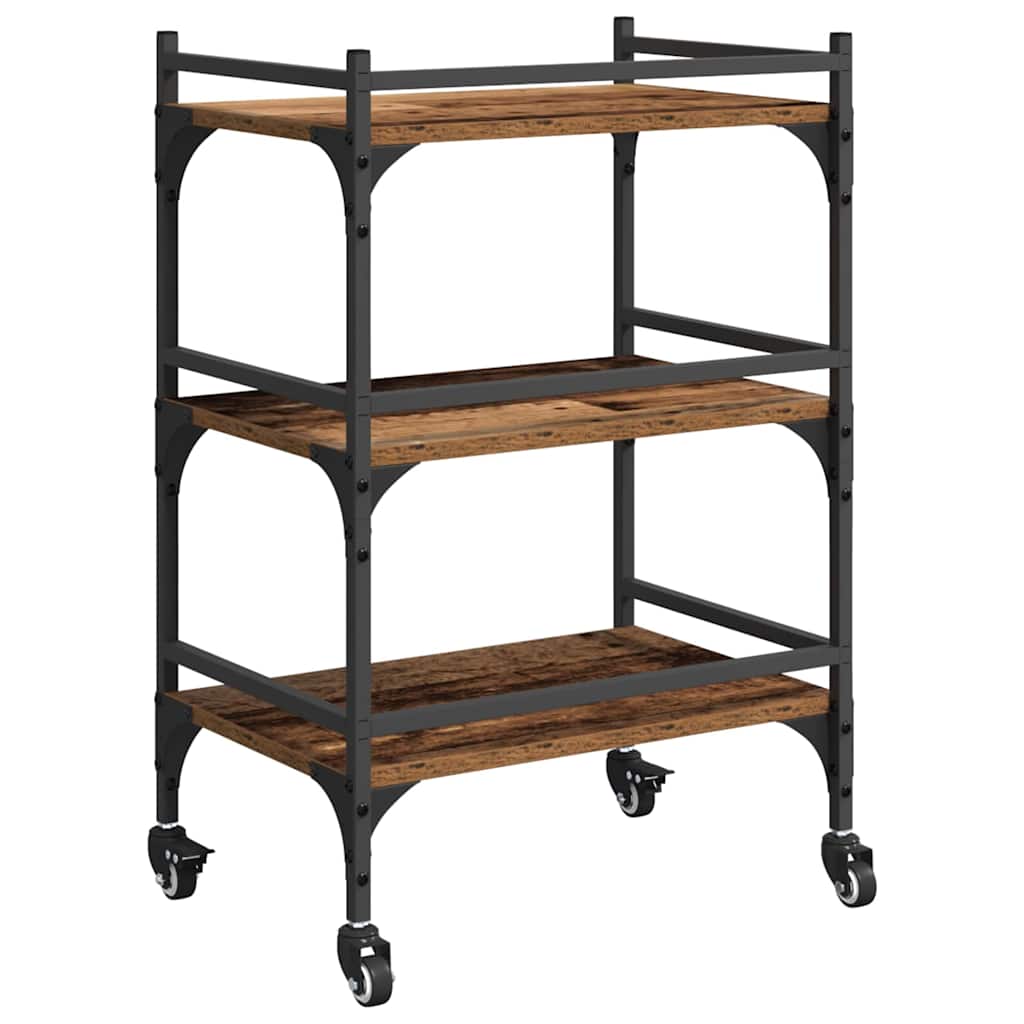 Kjøkkenvogn Gamle tre 50 x 35 x 75.5 cm Konstruert tre