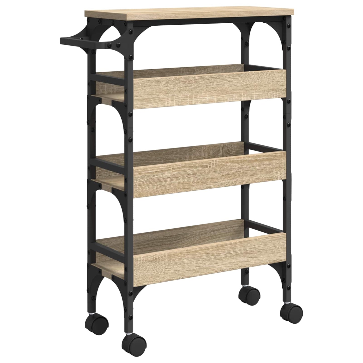 Kjøkkenvogn Sonoma eik 53 x 20 x 76 cm Konstruert tre