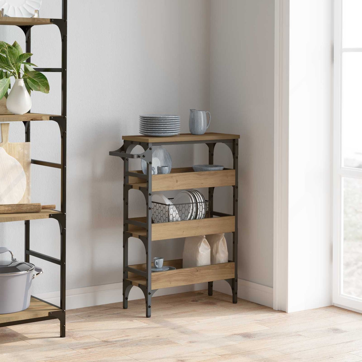 Kjøkkenvogn Artisan Eik 53 x 20 x 76 cm Konstruert tre