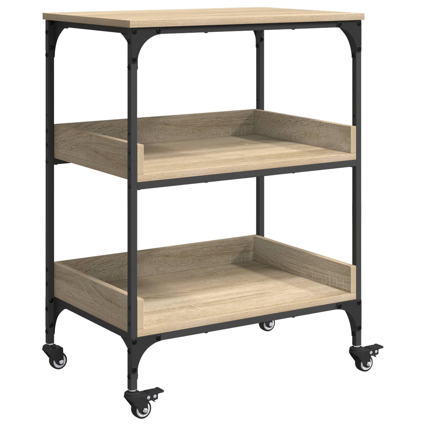 Kjøkkenvogn Sonoma eik 60 x 41 x 80,5 cm Konstruert tre
