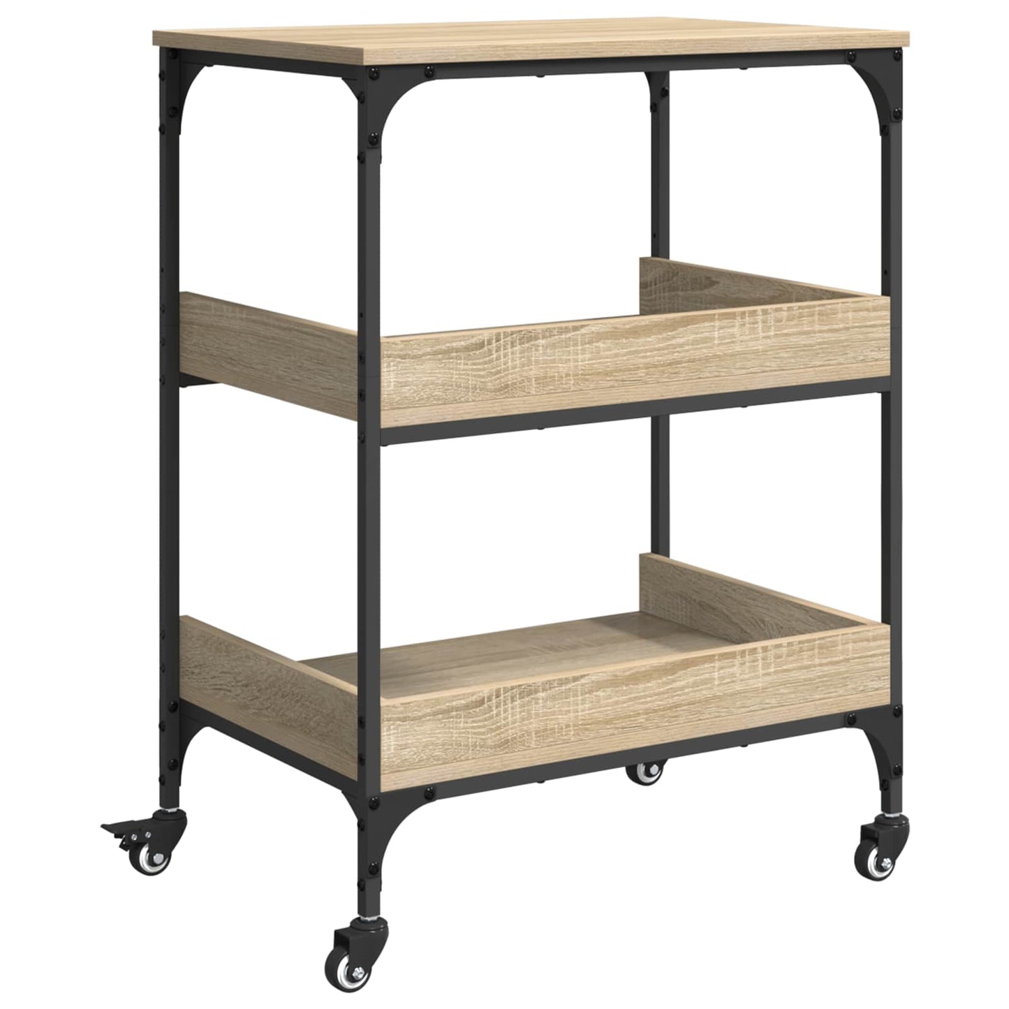 Kjøkkenvogn Sonoma eik 60 x 41 x 80,5 cm Konstruert tre