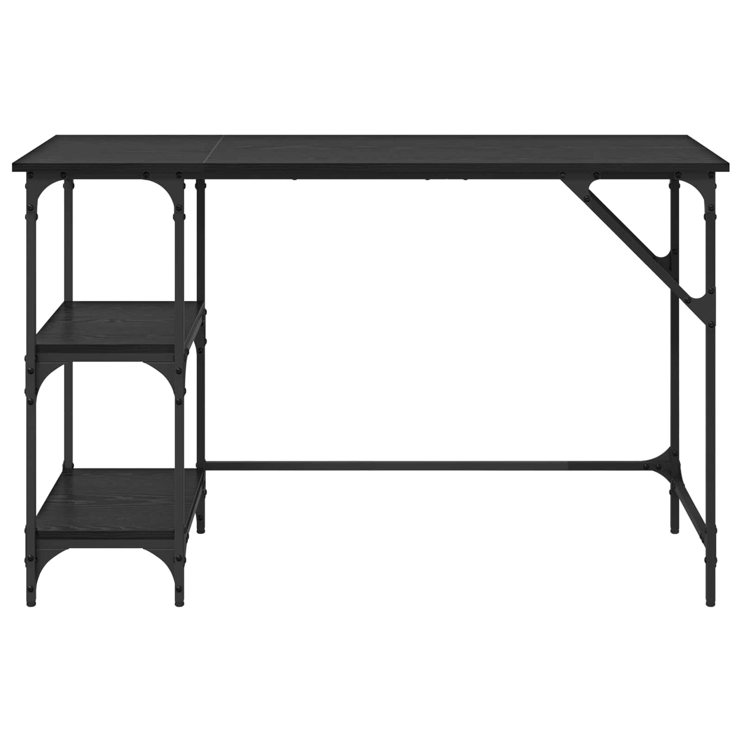 Skrivebord Svart Eik 120 x 50 x 75 cm Konstruert tre