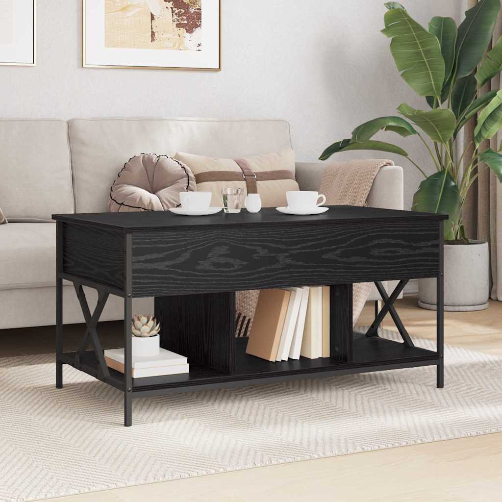Kaffebord Svart Eik 100 x 55 x 48,5 cm Konstruert tre