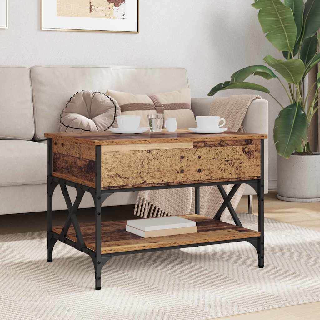 Kaffebord Gamle tre 70x50x50cm Konstruert tre