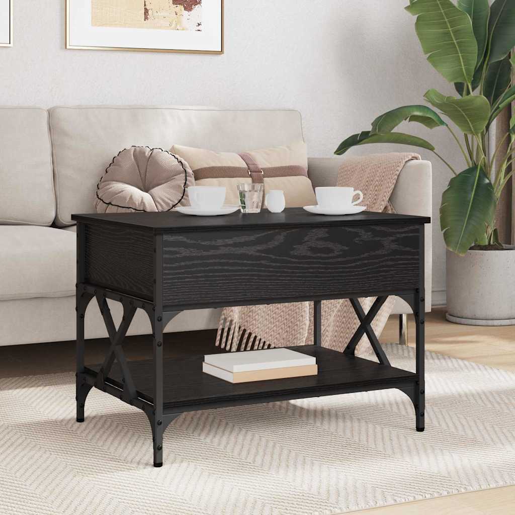 Kaffebord Svart Eik 70x50x50cm Konstruert tre