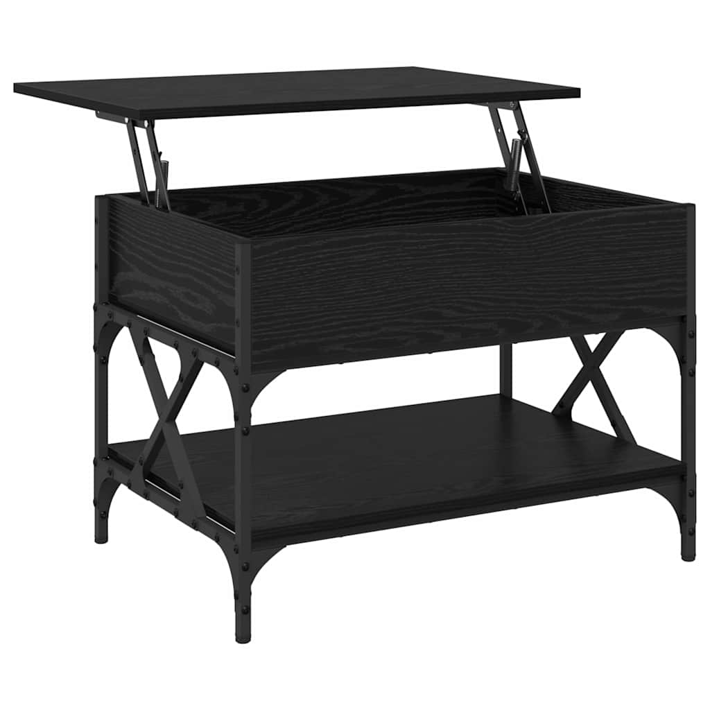 Kaffebord Svart Eik 70x50x50cm Konstruert tre