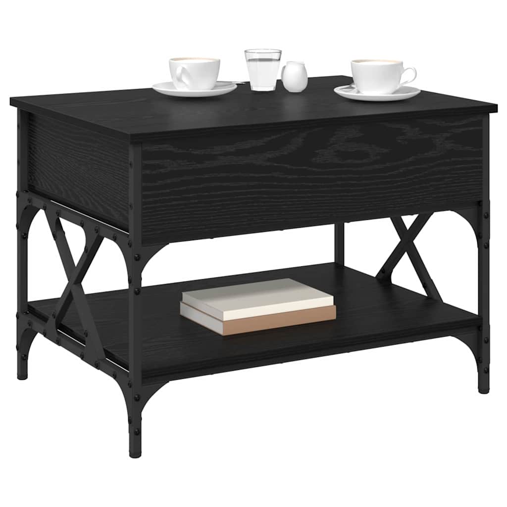 Kaffebord Svart Eik 70x50x50cm Konstruert tre
