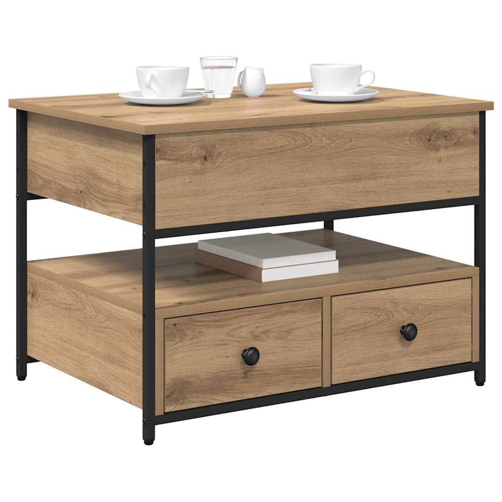 Kaffebord Artisan Eik 70 x 50 x 54.5 cm Konstruert tre