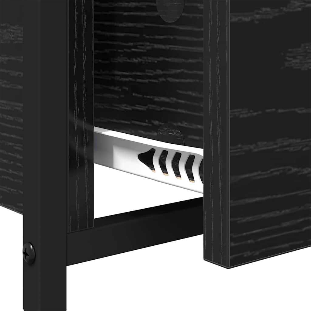 Kaffebord med skuff Svart Eik 70 x 50 x 54.5 cm Konstruert tre