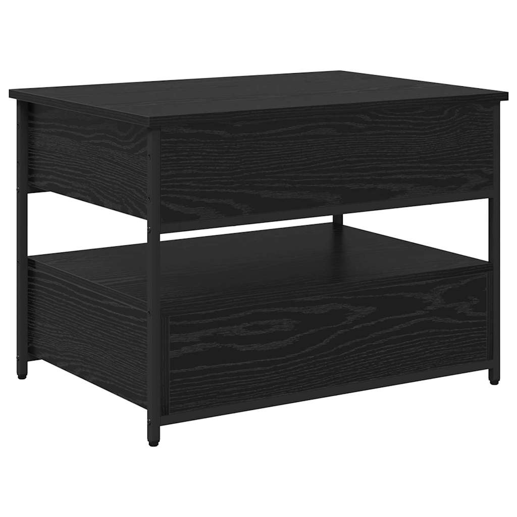 Kaffebord med skuff Svart Eik 70 x 50 x 54.5 cm Konstruert tre