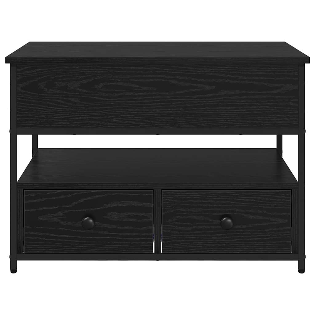 Kaffebord med skuff Svart Eik 70 x 50 x 54.5 cm Konstruert tre