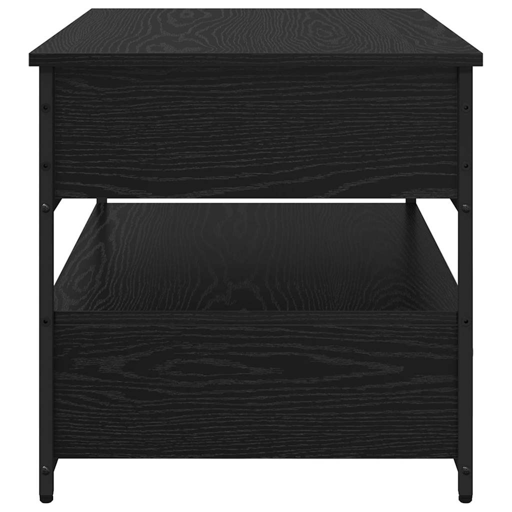 Kaffebord med skuff Svart Eik 70 x 50 x 54.5 cm Konstruert tre