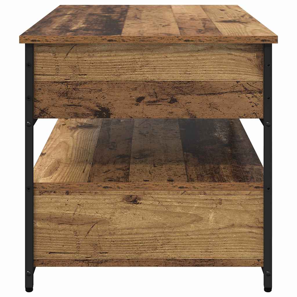 Kaffebord med skuff Gamle tre 85 x 50 x 50 cm Konstruert tre