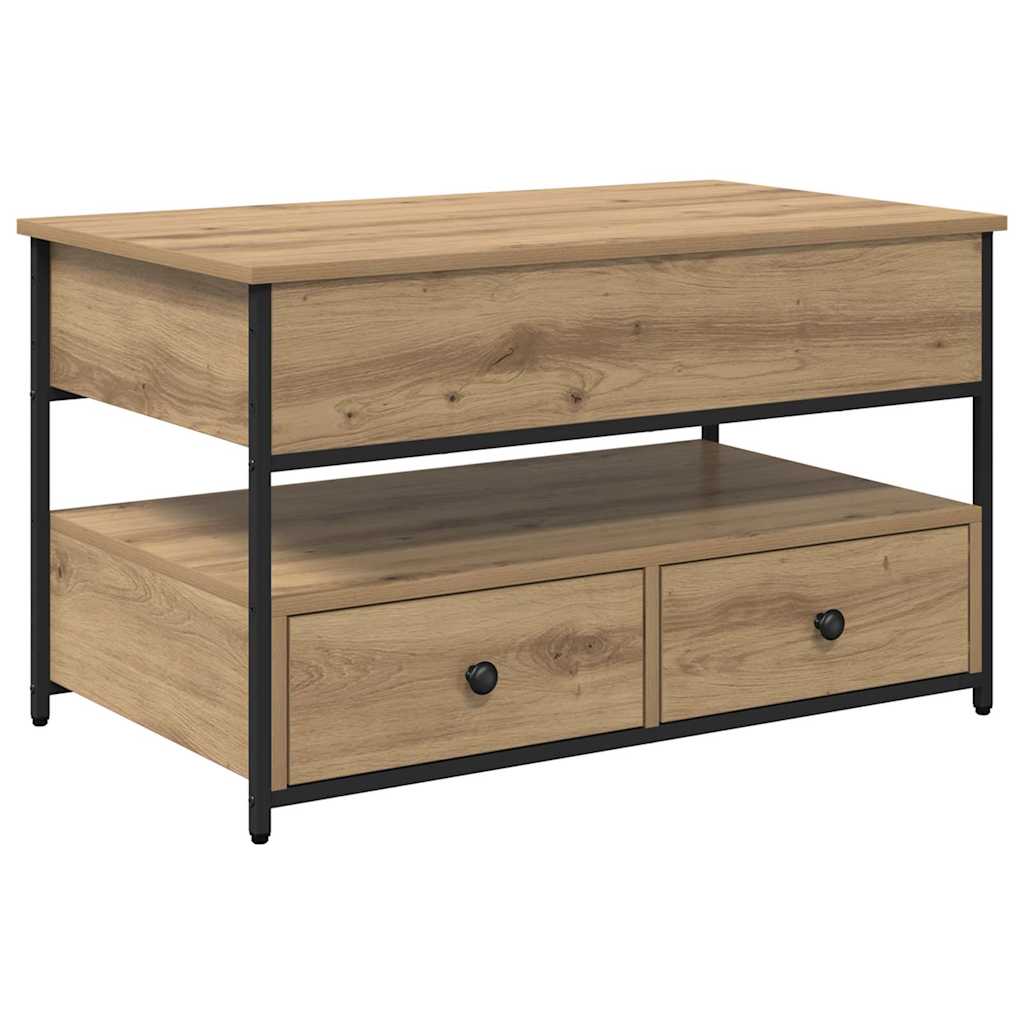 Kaffebord med skuff Artisan Eik 85 x 50 x 50 cm Konstruert tre