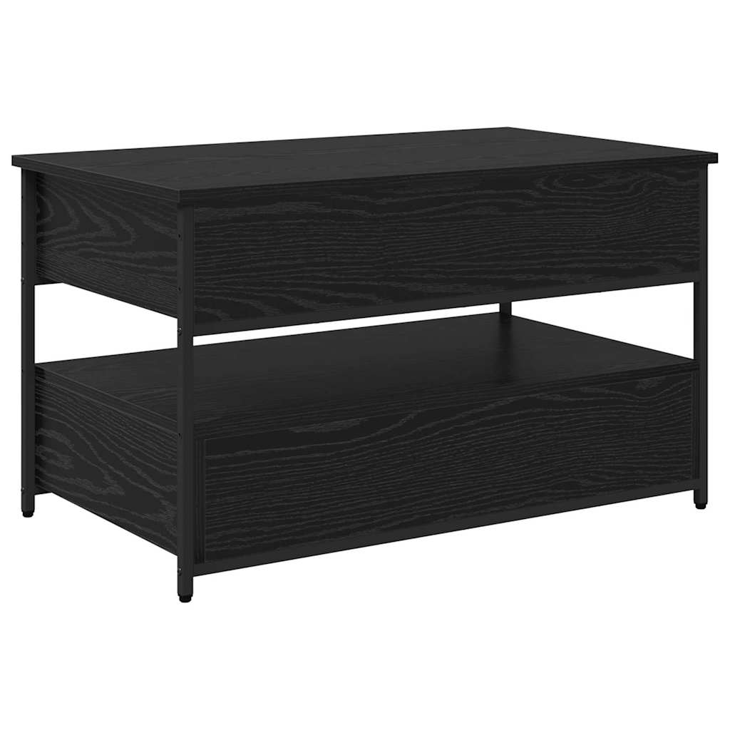 Kaffebord med skuff Svart Eik 85 x 50 x 50 cm Konstruert tre