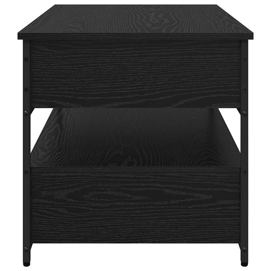 Kaffebord med skuff Svart Eik 85 x 50 x 50 cm Konstruert tre