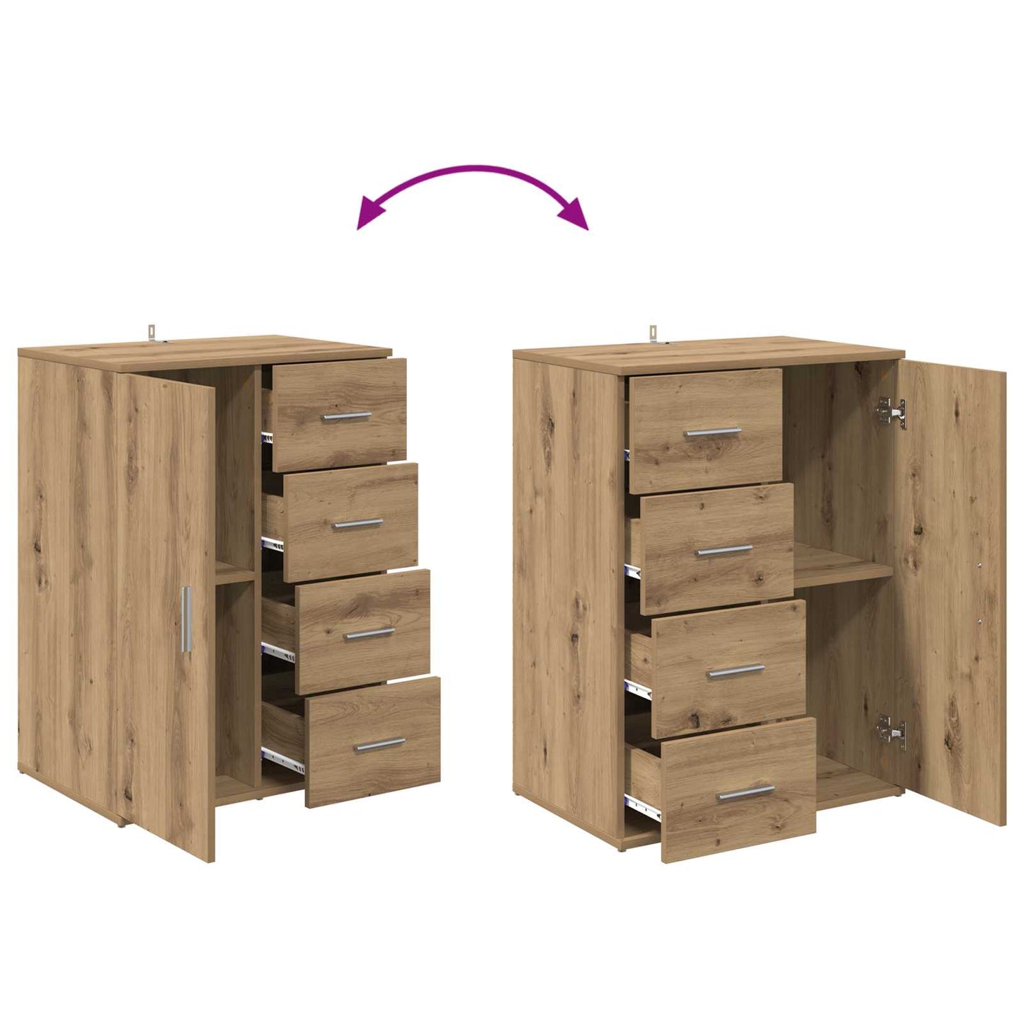 Serviesskap Artisan Eik 59 x 39 x 80 cm Konstruert tre