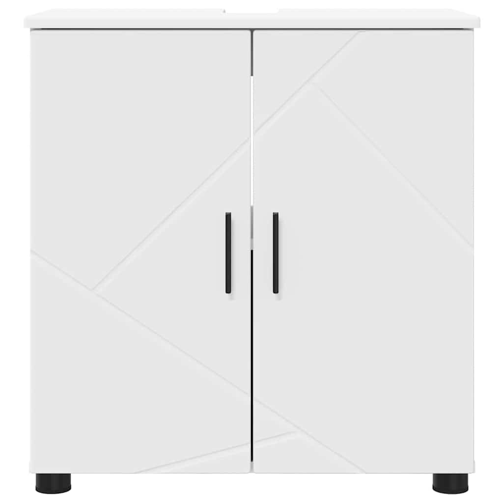 Baderomsskap Hvit 61 x 35 x 64 cm Konstruert tre & Metall