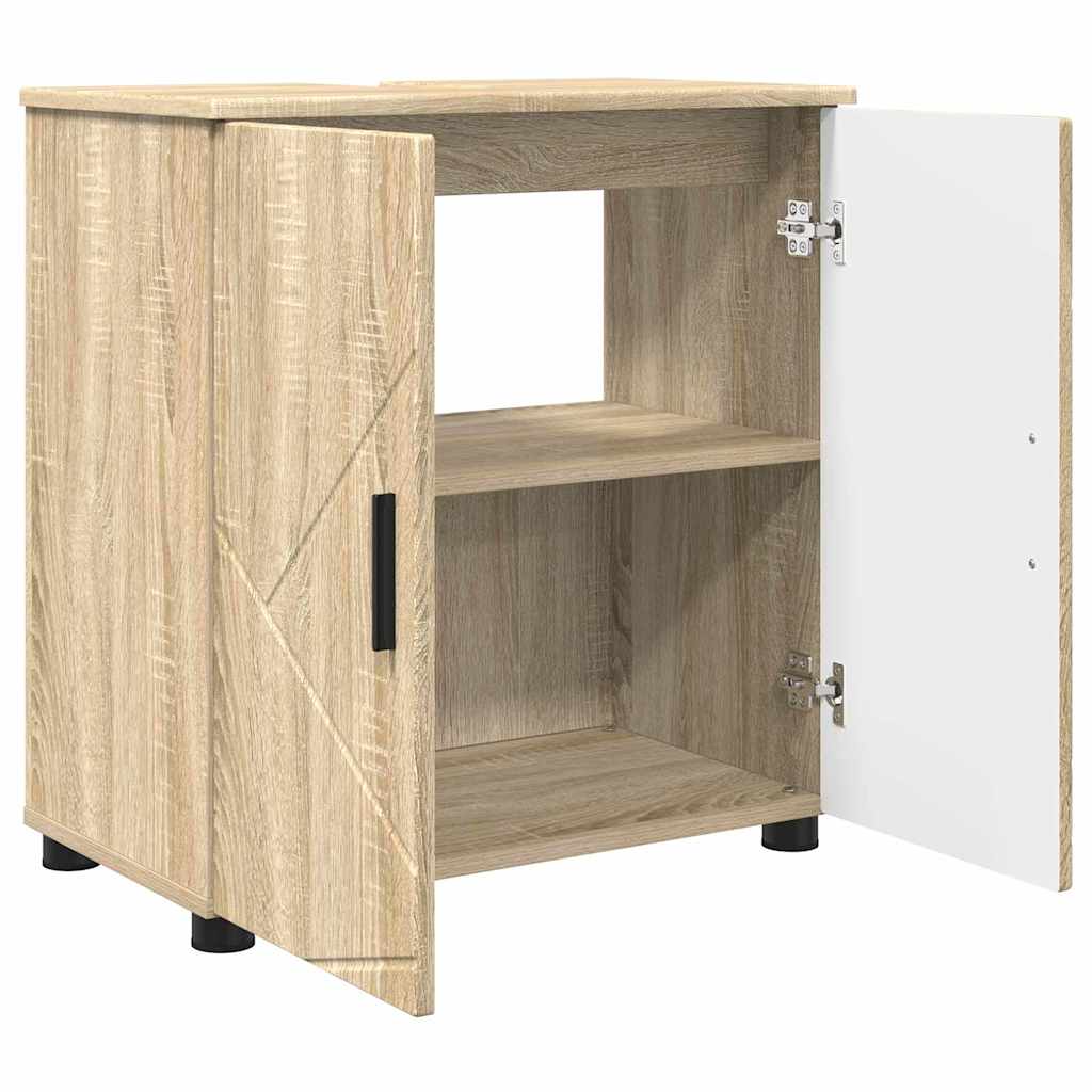 Baderomsskap Sonoma eik 61 x 35 x 64 cm Konstruert tre & Metall