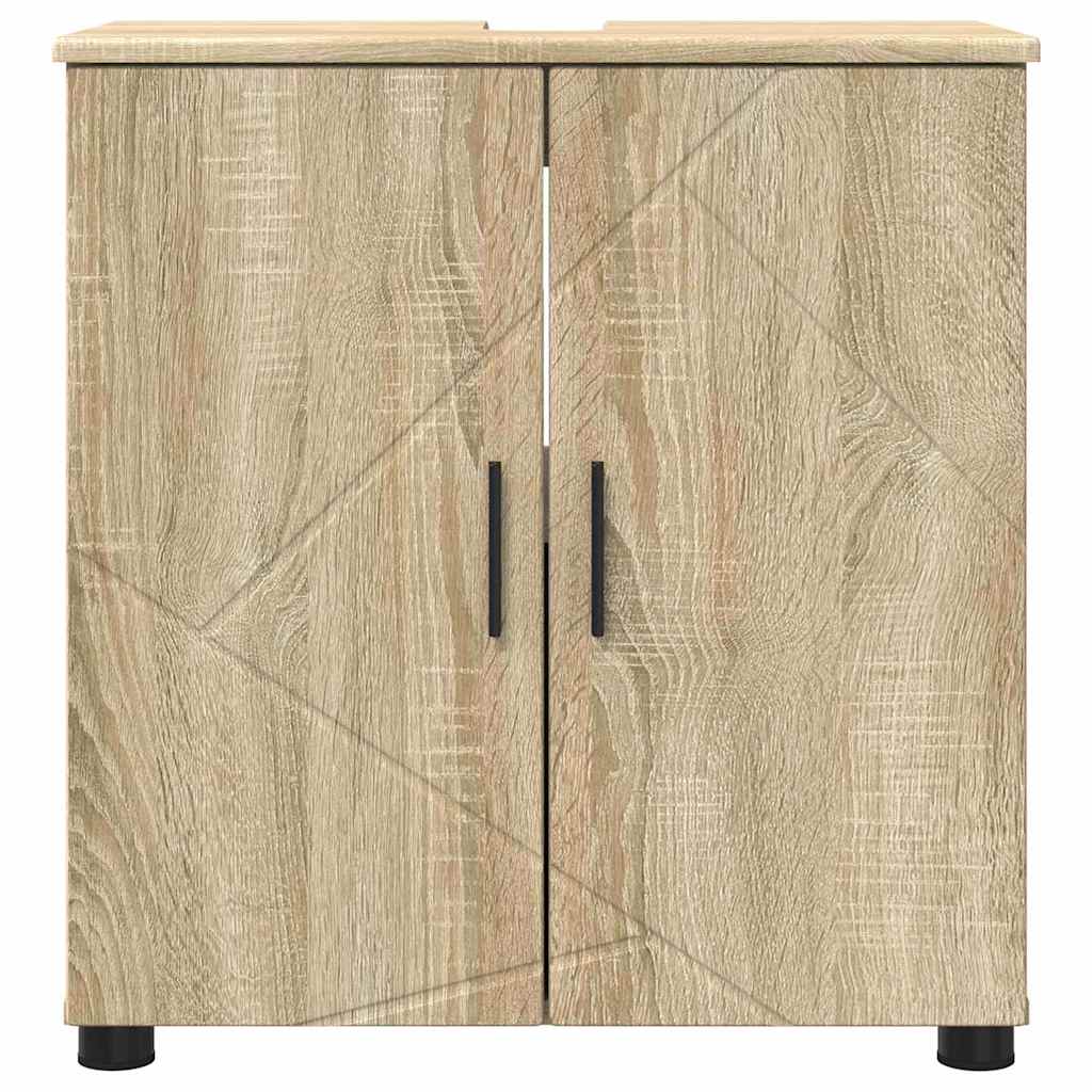 Baderomsskap Sonoma eik 61 x 35 x 64 cm Konstruert tre & Metall