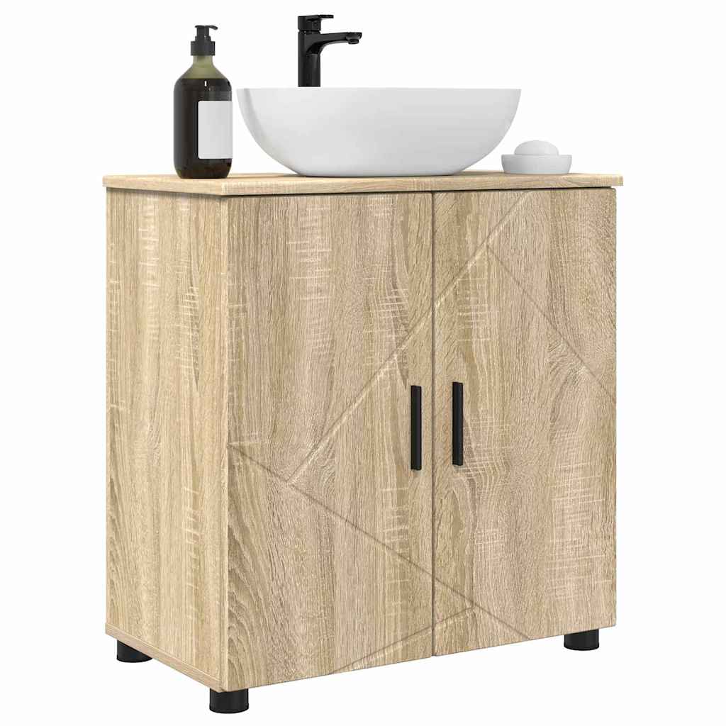 Baderomsskap Sonoma eik 61 x 35 x 64 cm Konstruert tre & Metall