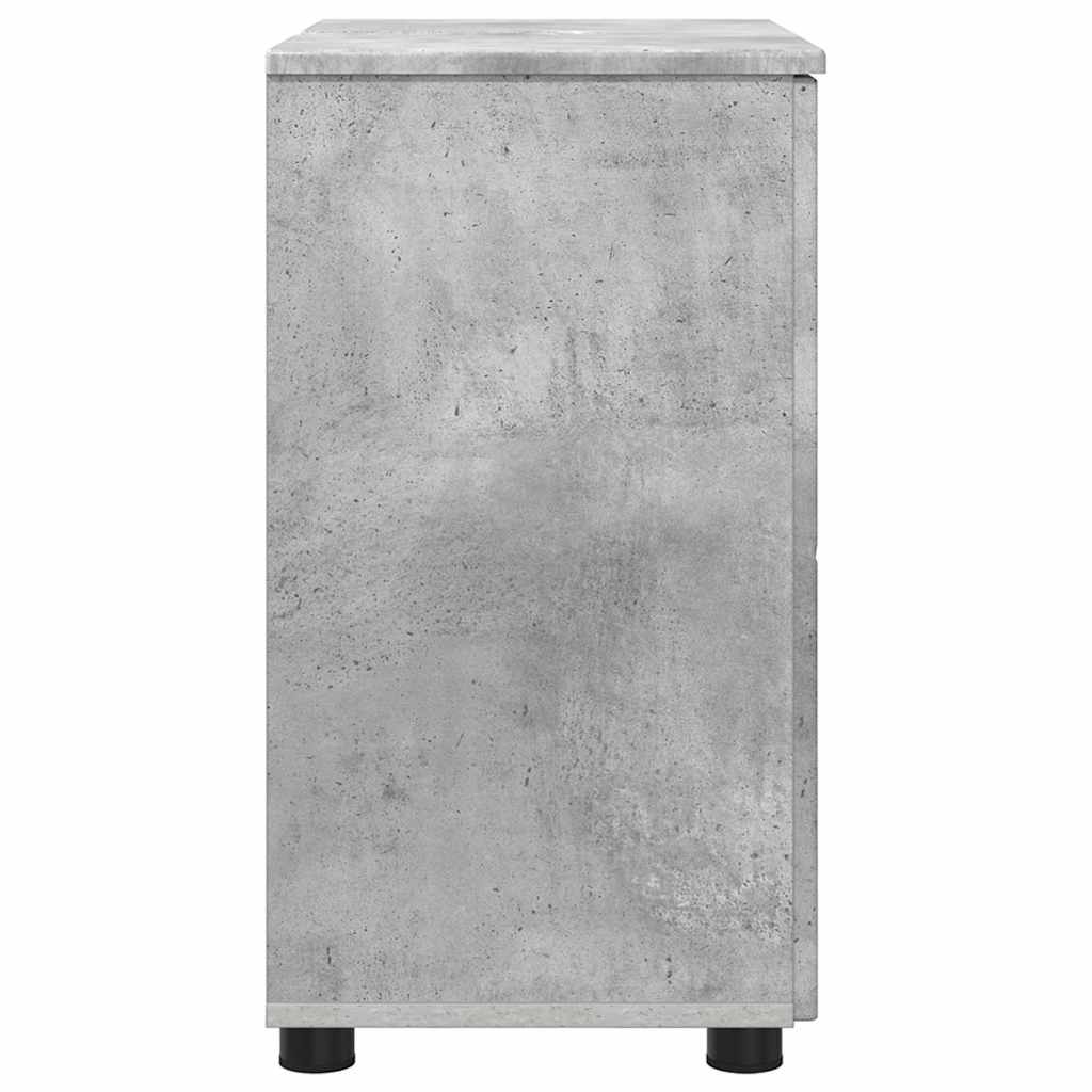 Baderomsskap Betonggrå 61 x 35 x 64 cm Konstruert tre & Metall