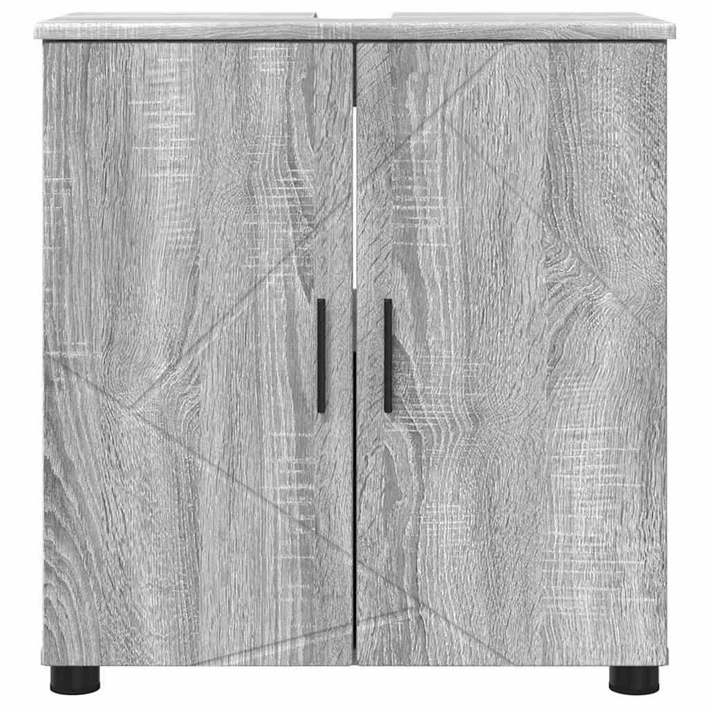 Baderomsskap Grå Sonoma 61 x 35 x 64 cm Konstruert tre & Metall