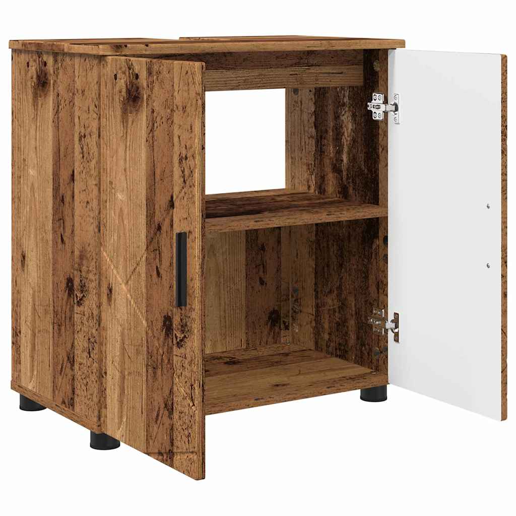 Baderomsskap Gamle tre 61 x 35 x 64 cm Konstruert tre & Metall